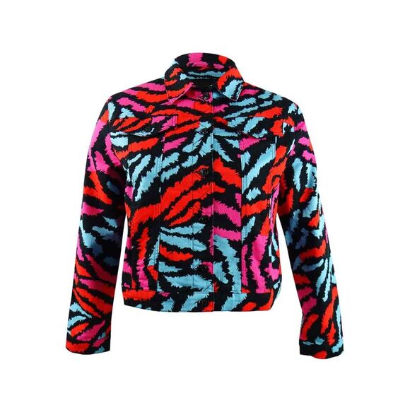 Escada Women's Printed Denim Jacket - Fantasy